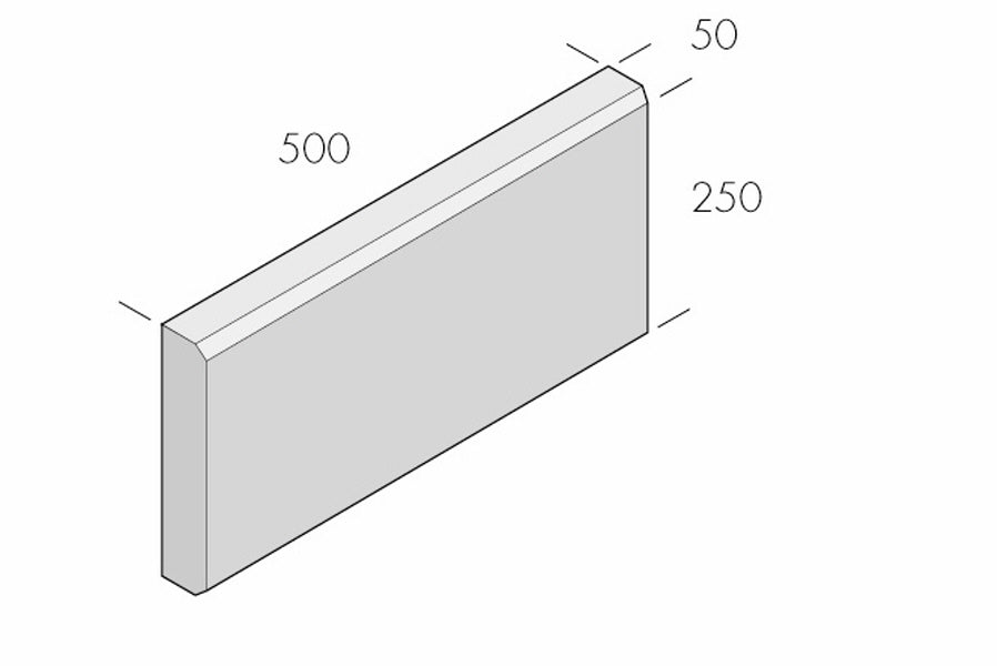 Trädgårdskantstöd Antracit 500x250x50 | Stenbolaget.