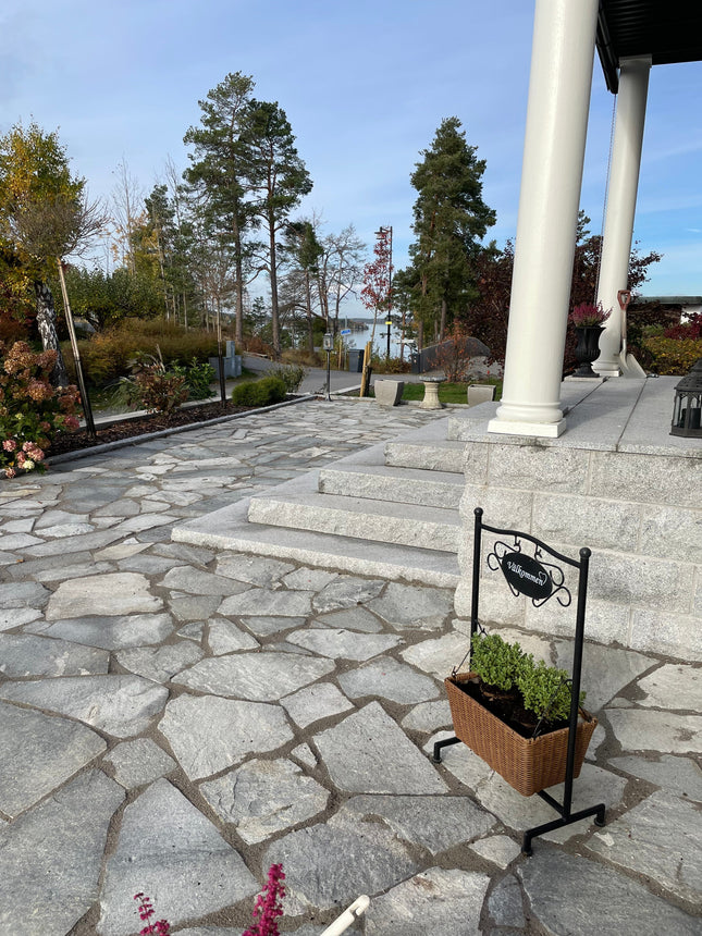 Stentrappa Bergama Granit Villa14 Grå 1500x320x140