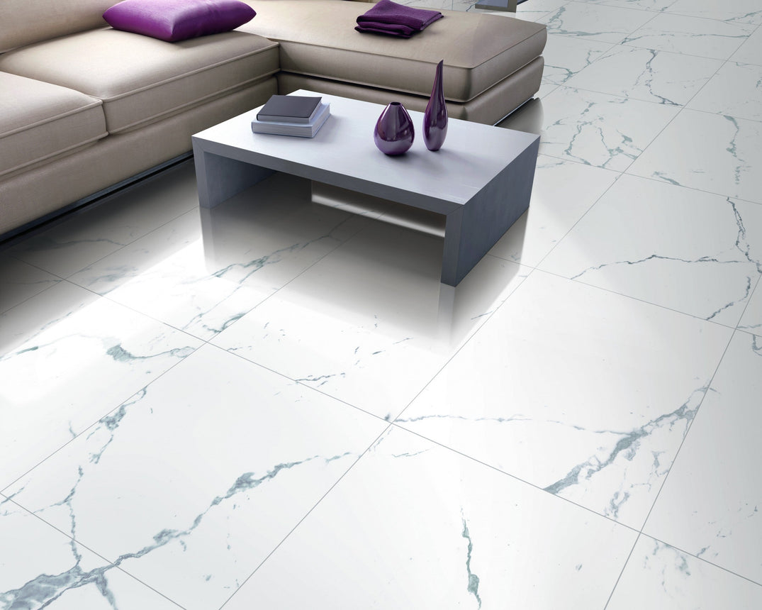 EcoStone Indoor Carrara Matt Utg. 48x48 | Stenbolaget.