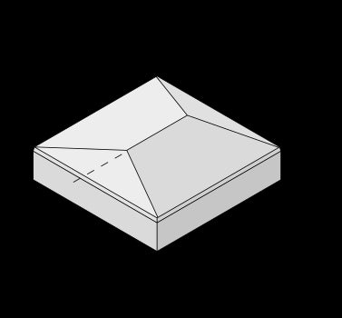 Valmplattan Grå 350x350x80-115