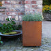 Corten Kruka m Botten 300x300x400 - Stenbolaget