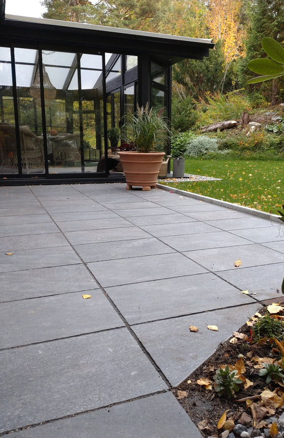 EcoStone Outdoor Rustic Quartz Darkgrey 600x400x20