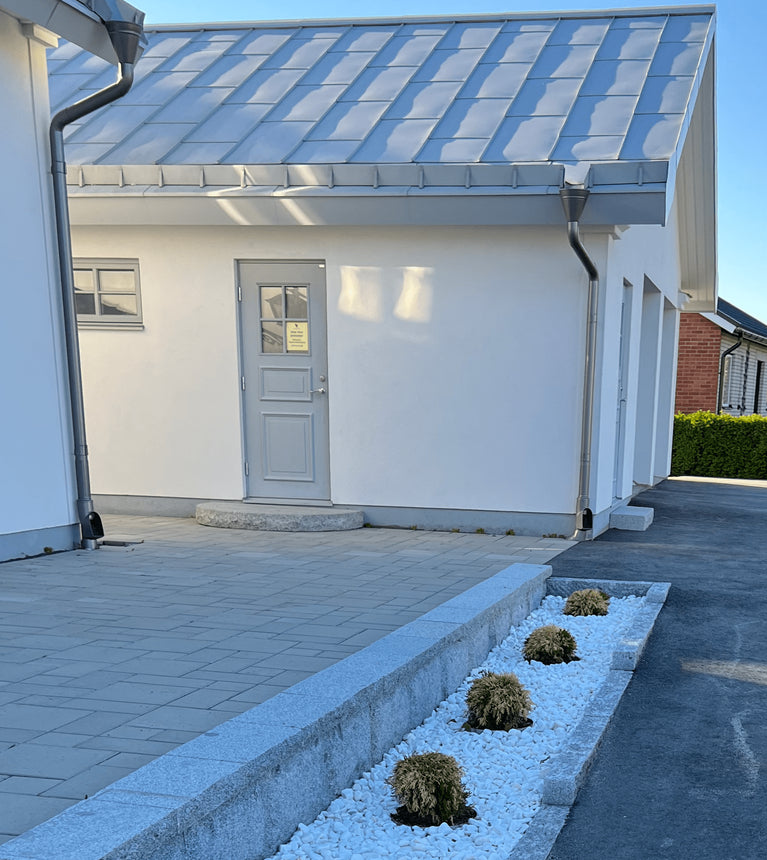Entrétrappa Bergama Granit Grå Rund 1100x550x150 - Stenbolaget