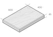 Gerlo New Style Röd/Svart 600x400x45 - Stenbolaget
