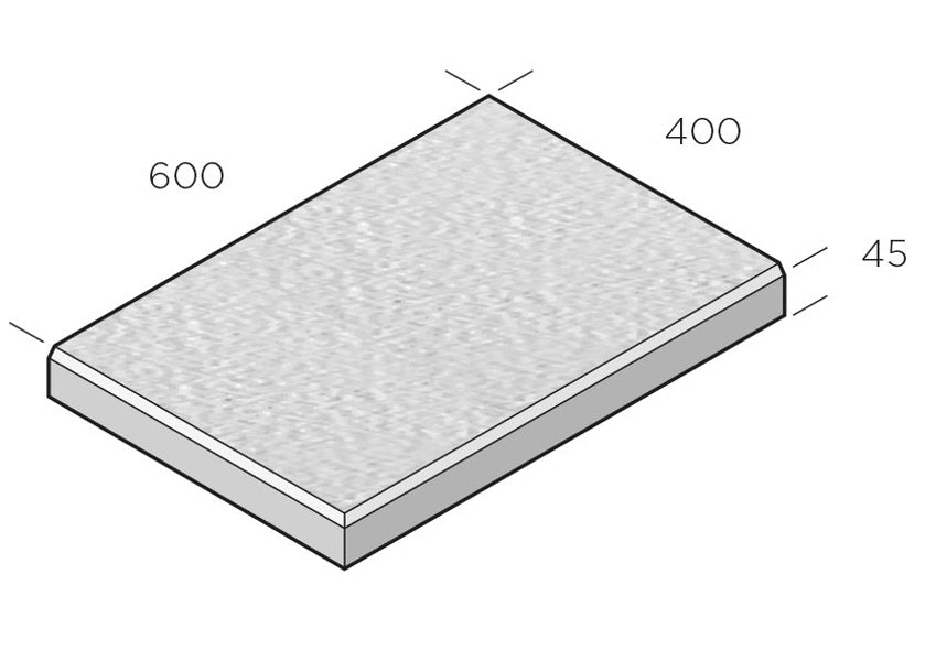 Gerlux Stuttgart Grå Marmorerad 600x400x45 - Stenbolaget
