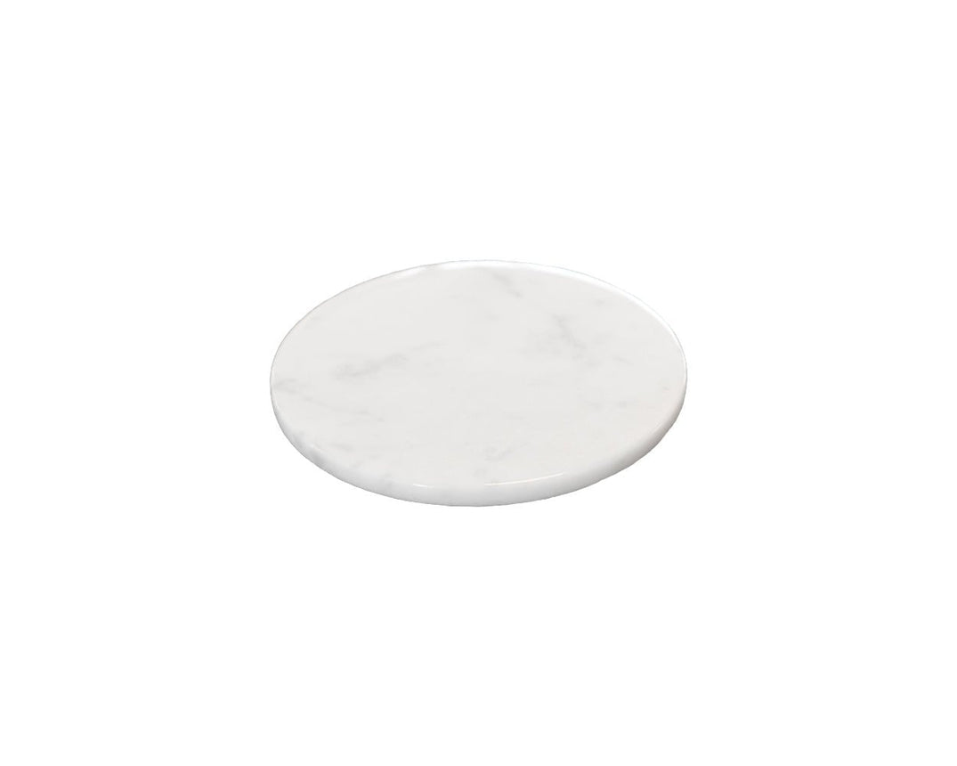 Glasunderlägg 6 - Pack Bianco Carrara Ø 100mm - Stenbolaget