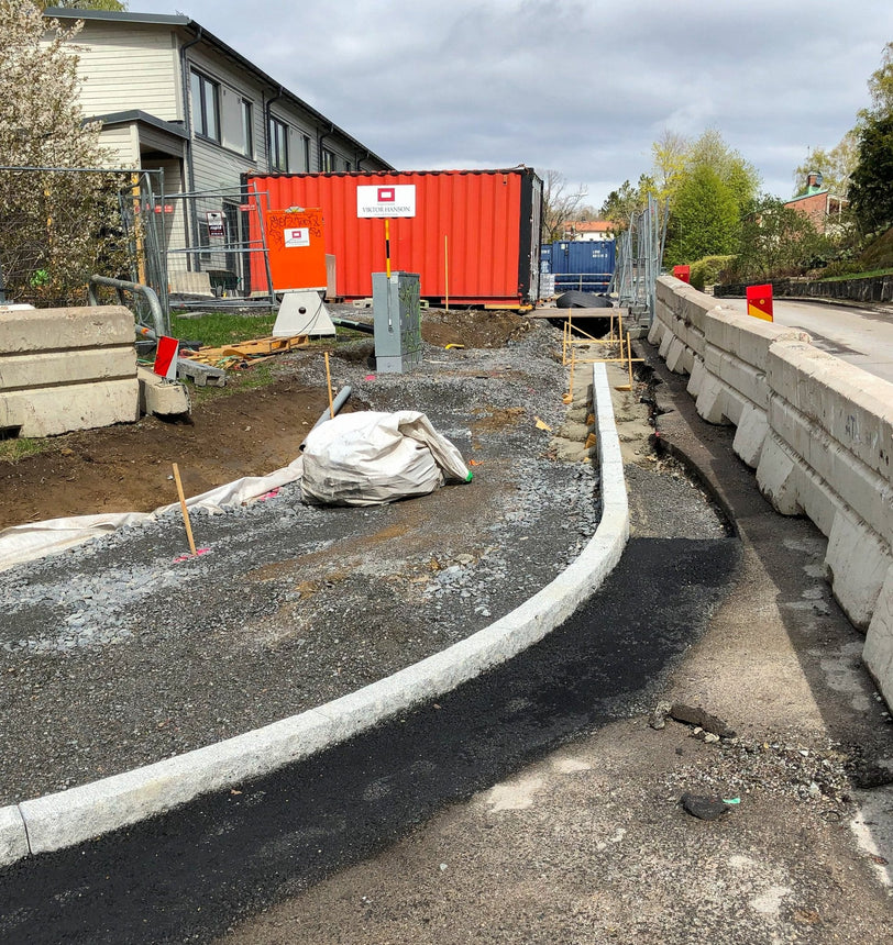 Granitkantsten Bergama RV4 Grå Radie 1,0 500 - 1100 - Stenbolaget