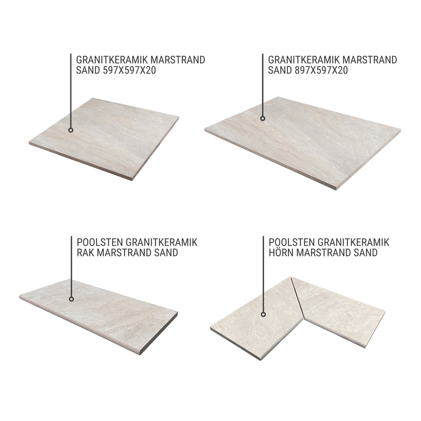 Granitkeramik Marstrand Sand 597x597x20 - Stenbolaget