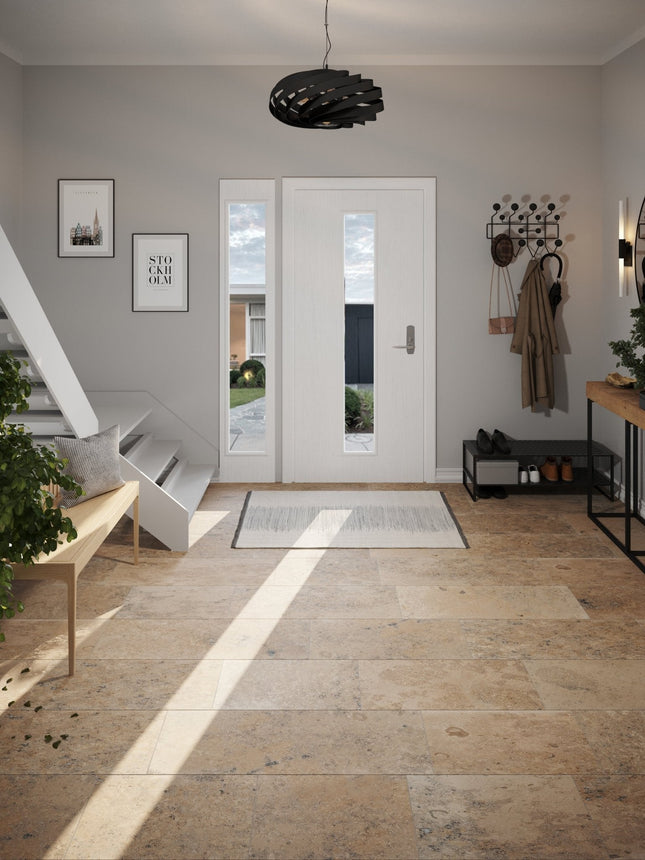 Jurakalksten Slipad Grå/Beige Materialprov - Stenbolaget