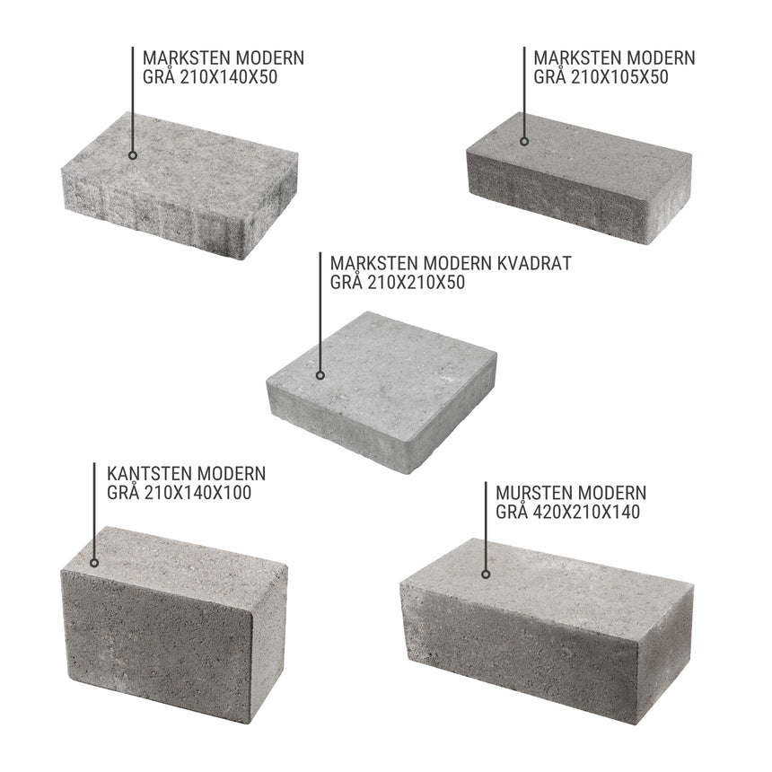 Marksten Modern Grå 210x140x50 - Stenbolaget