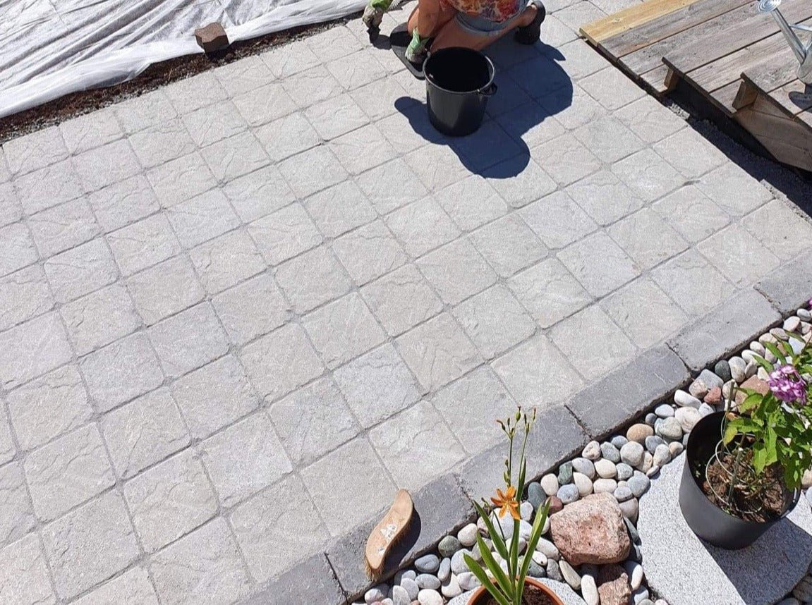 Marksten Visby Struktur Kvadrat Grå 50mm - Stenbolaget