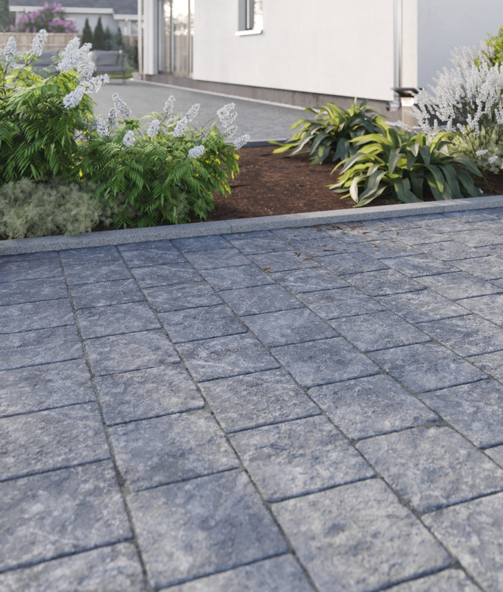 Marksten Visby Struktur Kvadrat Grafit 50mm - Stenbolaget