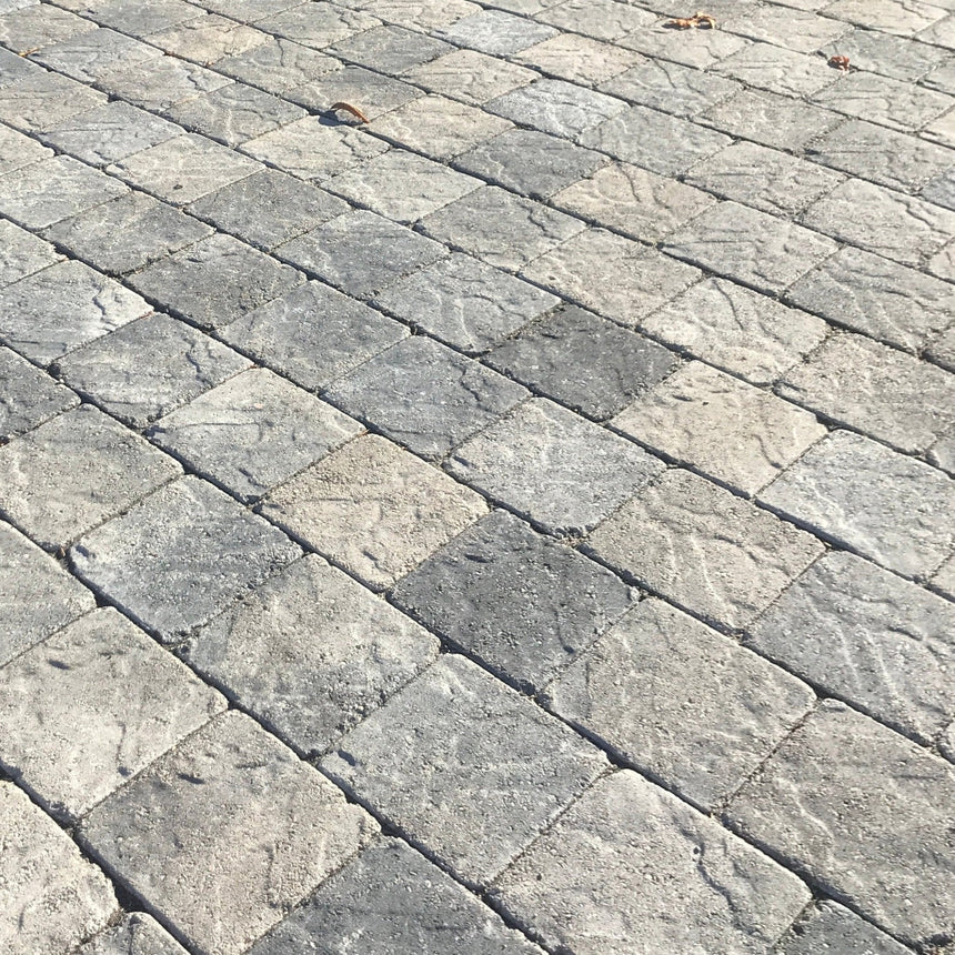Marksten Visby Struktur Kvadrat Gråmix 50mm - Stenbolaget