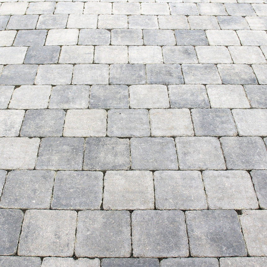 Marksten Visby Struktur Kvadrat Gråmix 50mm - Stenbolaget