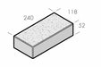 Marktegel Brunt 118x240x52 - Stenbolaget
