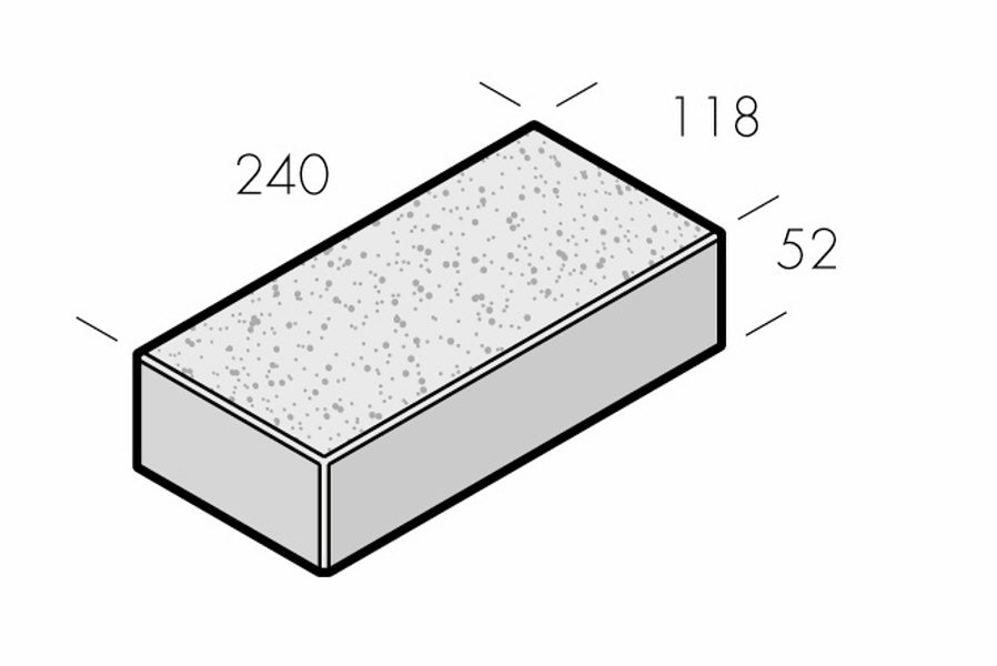 Marktegel Brunt 118x240x52 - Stenbolaget