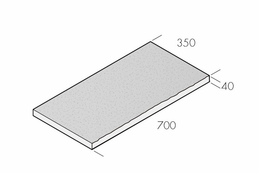 Murkrön Råhuggen Bohus Grå 500 - 1200x300x60 - Stenbolaget