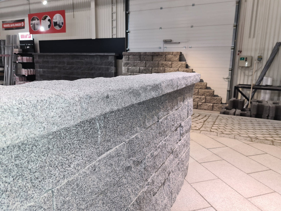Mursten Bergama Granit Rustik Grå 340x170x140 - Stenbolaget