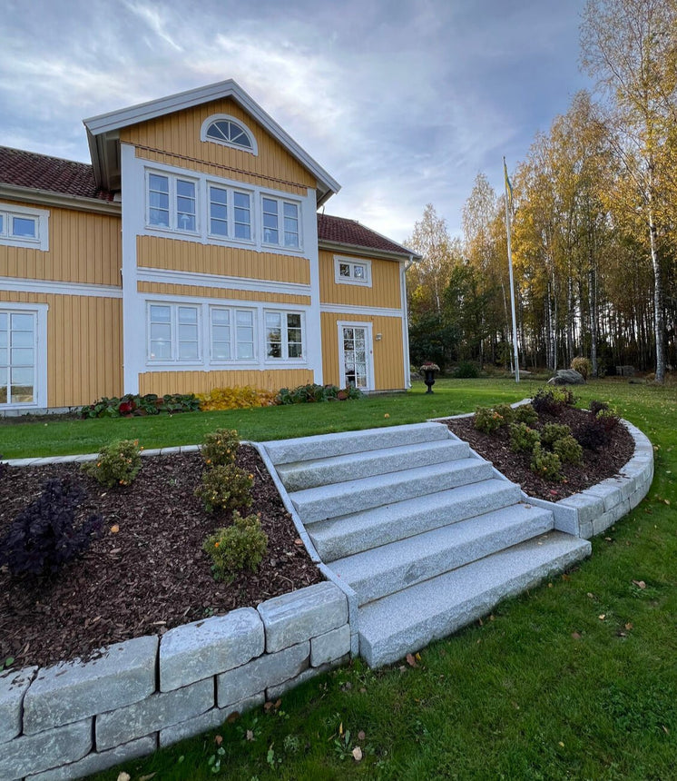 Mursten Visby Grå 420x210x140 - Stenbolaget Fristående mur - Betong