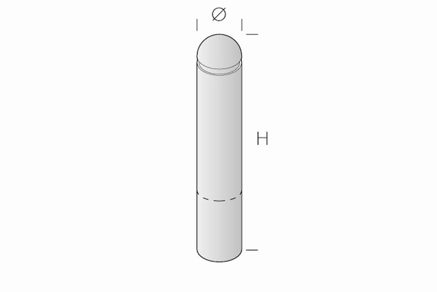 Pollare Freja Grå D240x1400 - Stenbolaget