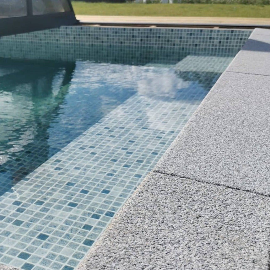 Poolsten Bergama Granit Rak Grå 500x200x30 - Stenbolaget