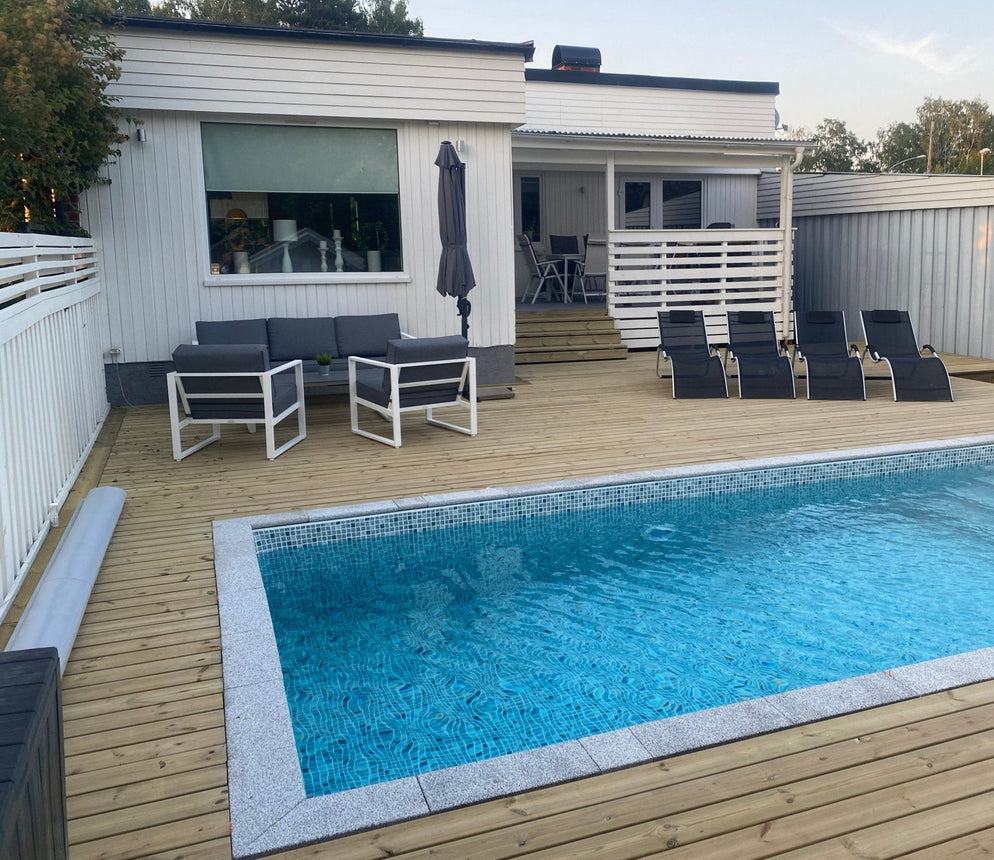 Poolsten Bergama Granit Rak Grå 500x200x30 - Stenbolaget