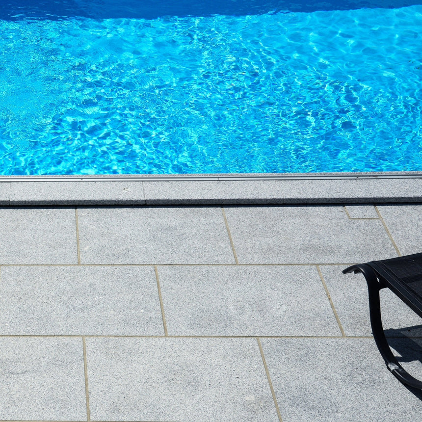 Poolsten Bergama Granit Rak Grå 500x200x30 - Stenbolaget