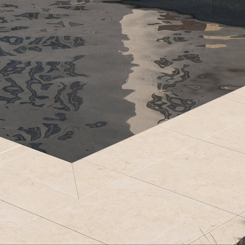 Poolsten Granitkeramik Rak Fårö Beige - Stenbolaget Poolsten - Granitkeramik