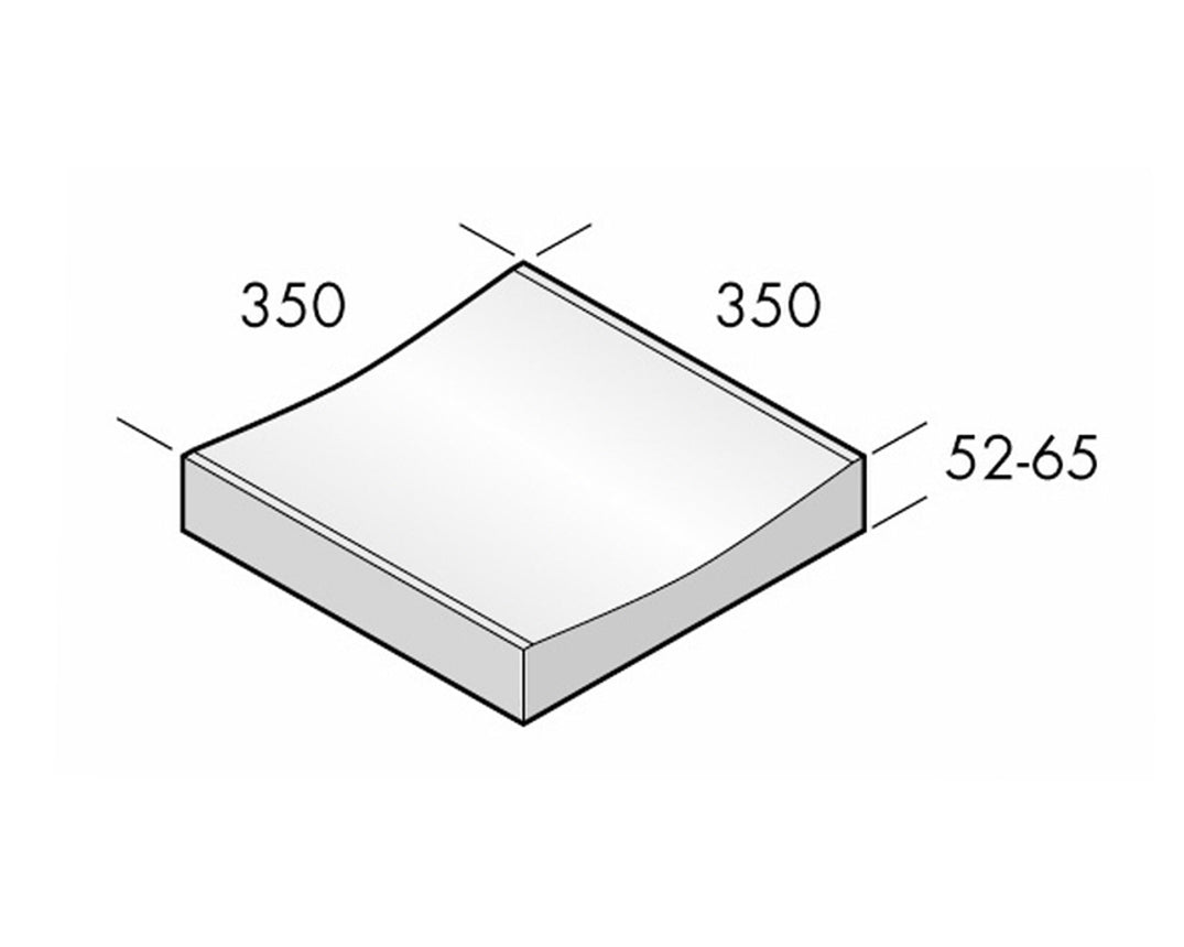 Ränndal Super Typ R Grå 350x350x52 - 65 - Stenbolaget