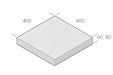 Ravel Vit Borstad 400x400x40 - Stenbolaget
