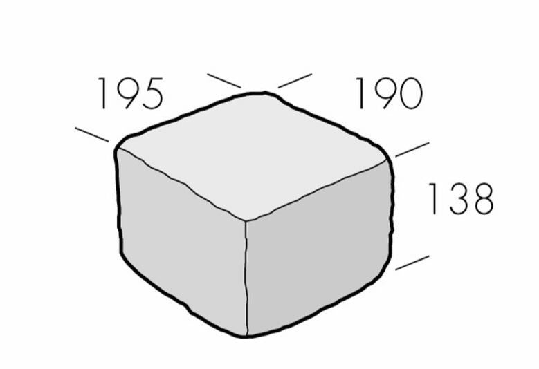 Rustik Halvblock Antracit - Stenbolaget