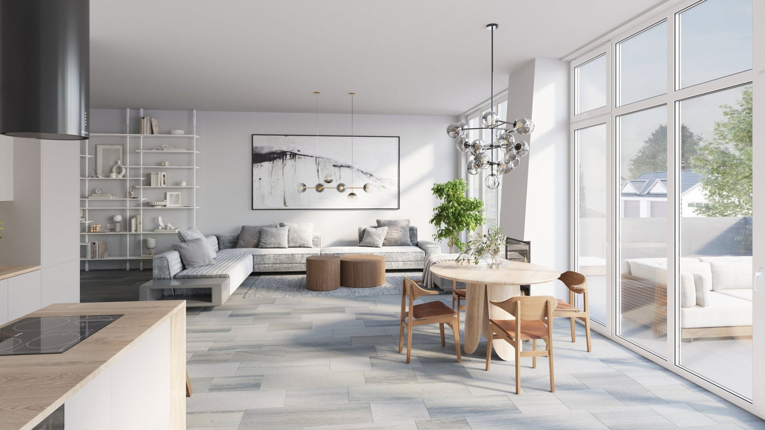 Skiffergolv Oppdal Ljus Silkesborstad 30x60 - Stenbolaget