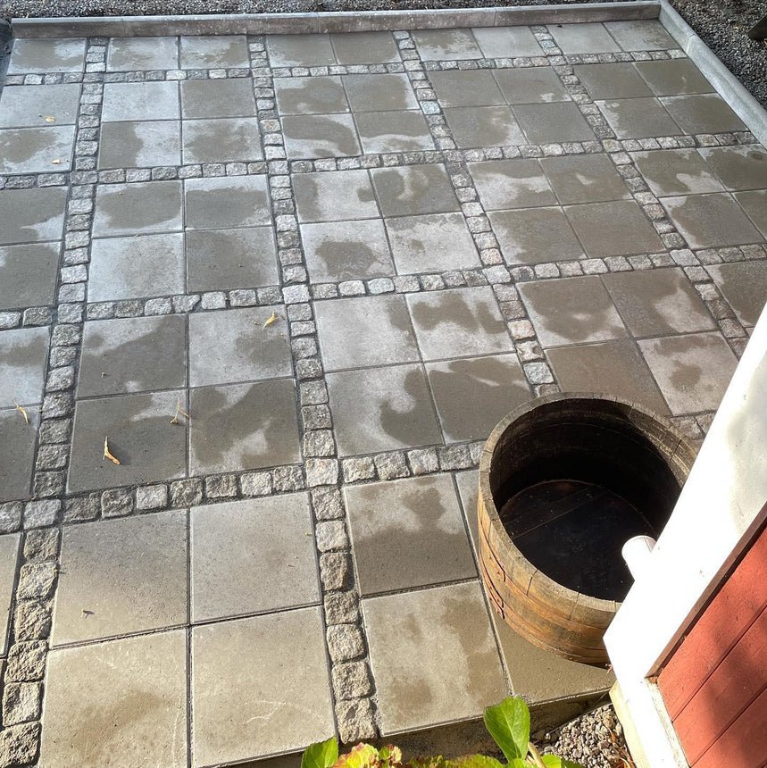 Slät Platta Grå 350x350x50 - Stenbolaget