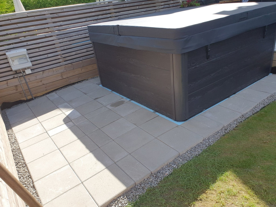 Slät Platta Grå 350x350x50 - Stenbolaget