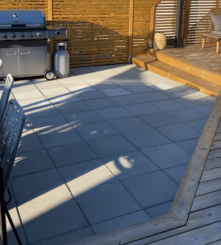 Slät Platta Grå 400x400x40 - Stenbolaget