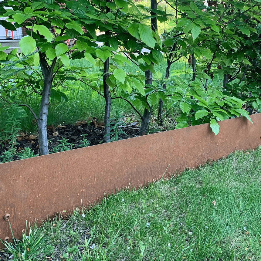 Stålkant Cortenstål Rak 1150x120 - Stenbolaget