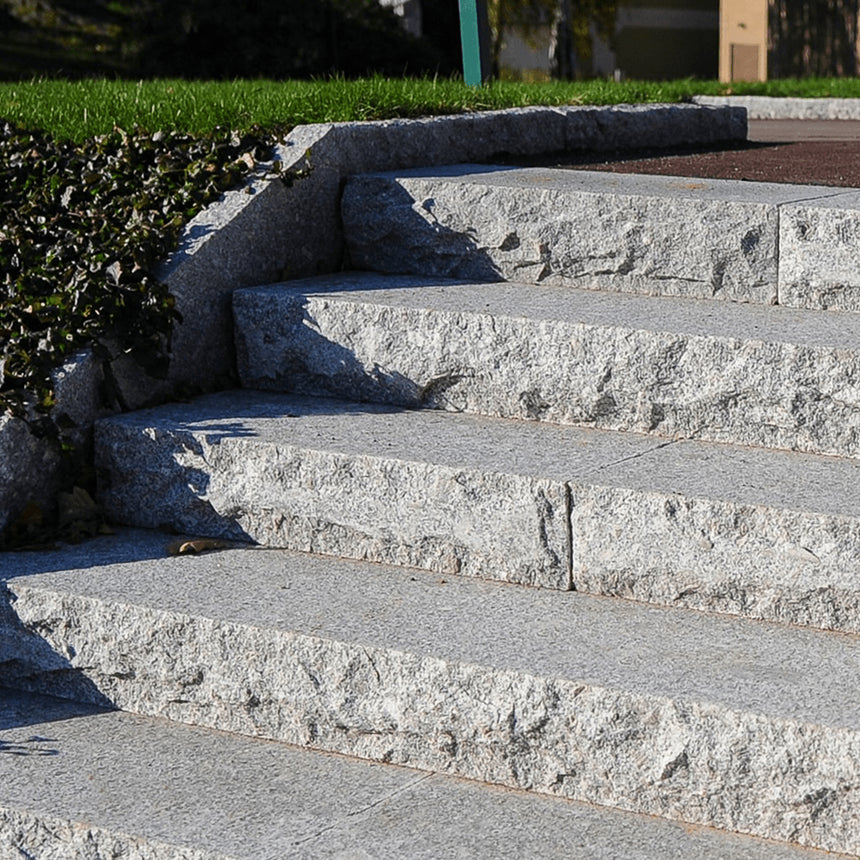 Stentrappa Bergama Granit Premium Grå 1200x350x150 - Stenbolaget