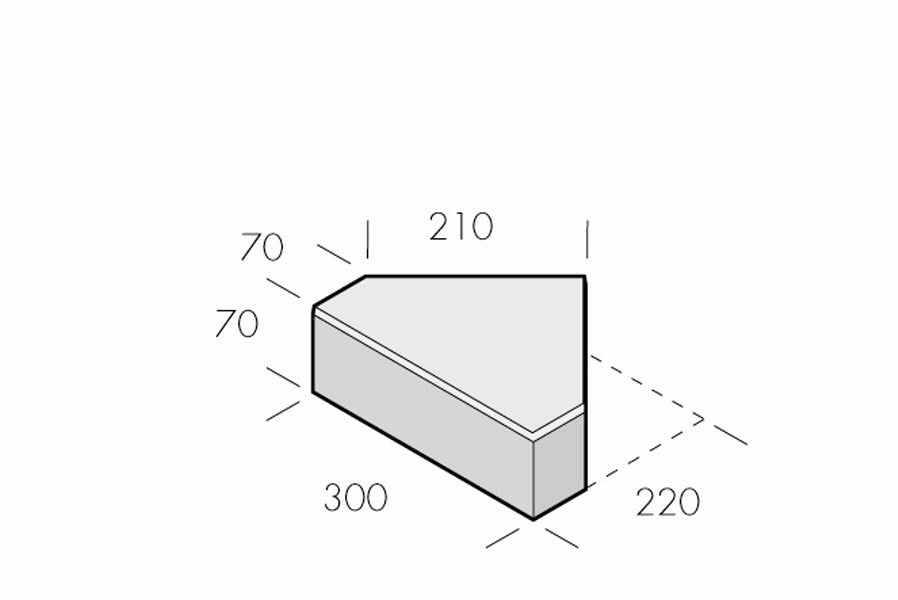 Munksten rand Grå 300x220x70 | Stenbolaget.